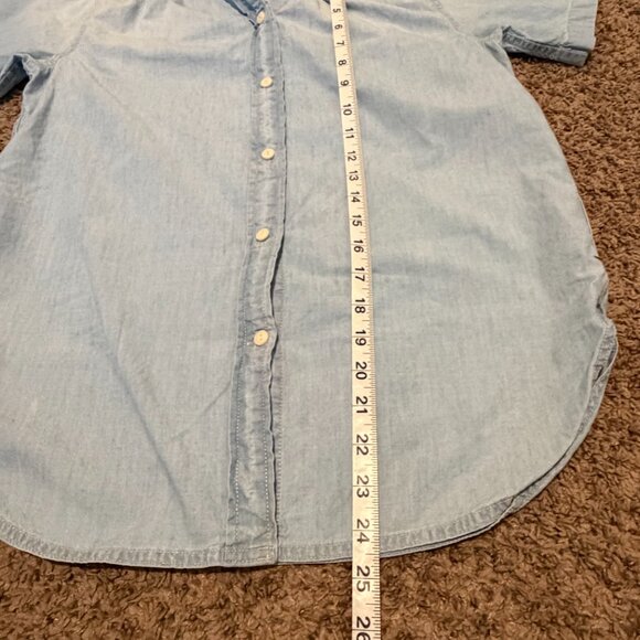 J. Crew Lightweight Denim Chambray Shirt Blue Size S - Picture 7 of 9